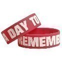 A Day To Remember Logo Rubber Bracelet Red Thumbnail