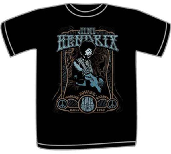 Jimi Hendrix Madison Square Garden Mens Black T-Shirt - Small Only
