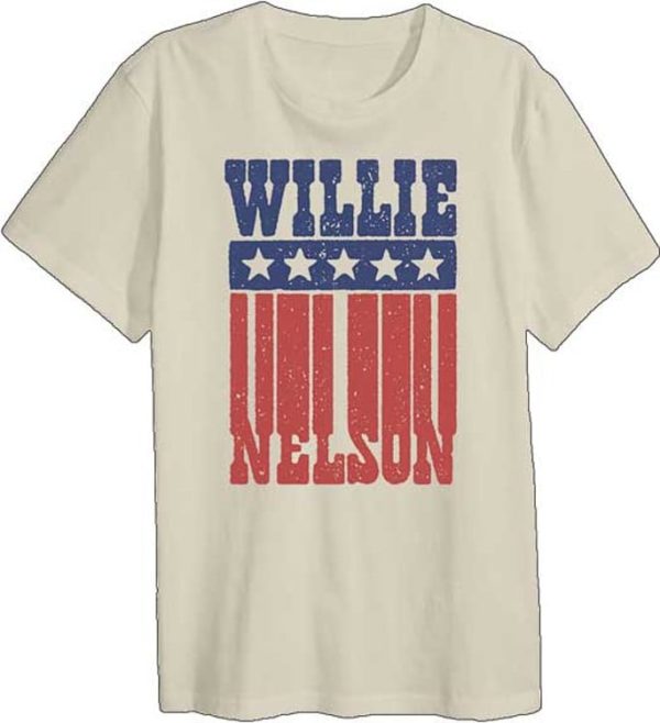 Willie Nelson Americana Mens White T-Shirt