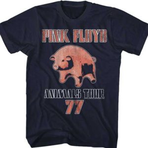 Pink Floyd Animals '77 Tour Mens Blue T-shirt