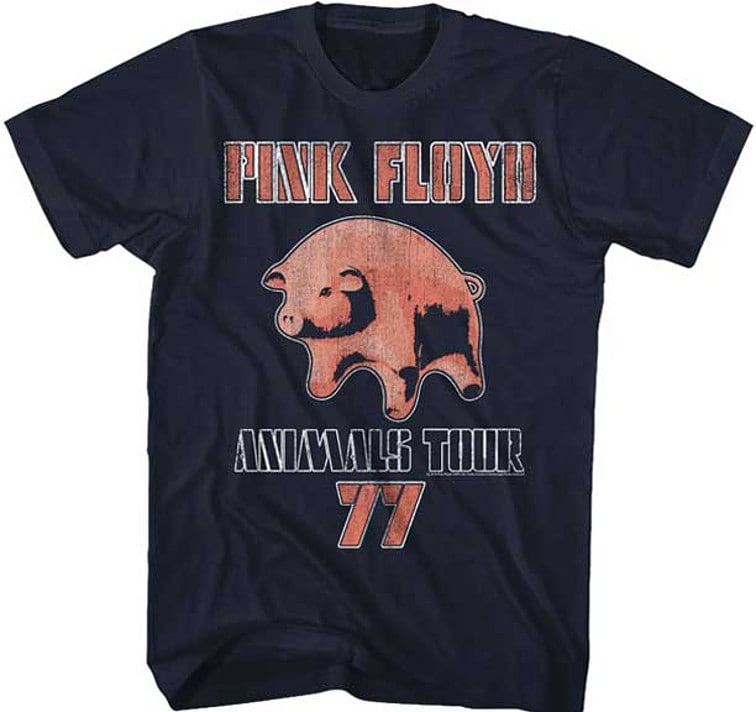 Pink Floyd Animals ’77 Tour Mens Blue T-shirt