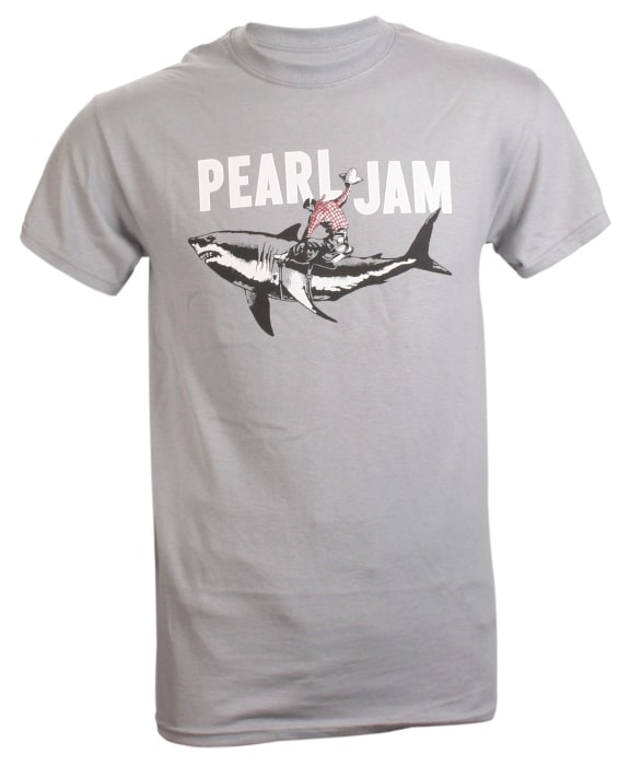 Pearl Jam Shark Cowboy Gray  T-shirt