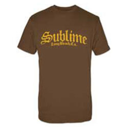 Sublime Logo Stamp Mens Brown T-Shirt Small Only