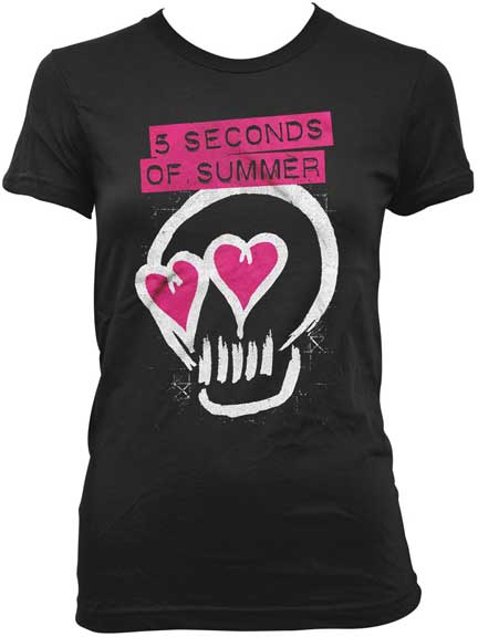 5 Seconds of Summer Pink Heart Jr T-shirt