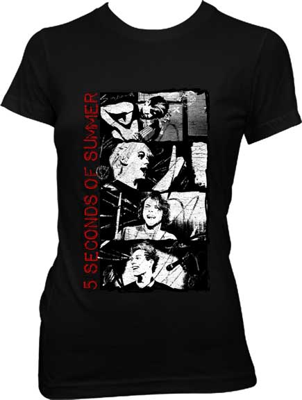 5 Seconds of Summer Stacked Photos Jr T-shirt