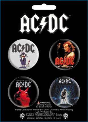 AC/DC ACDC Part 2 4 Button Set - S