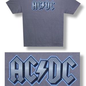 ACDC Flock Logo Gray T-shirt - M