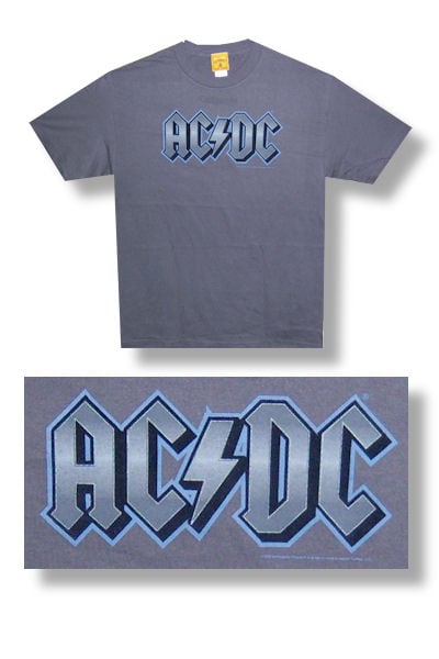 ACDC Flock Logo Gray T-shirt - M