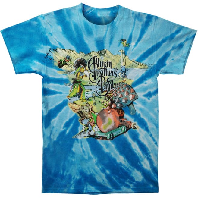 Allman Brothers Band Collage Tie-Dye T-shirt - Band Tees