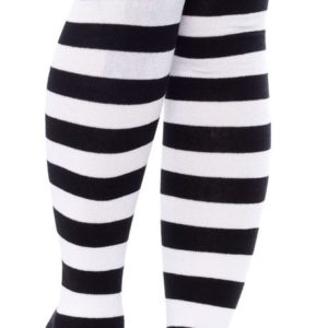 Black and White Foldover Adult Size Socks