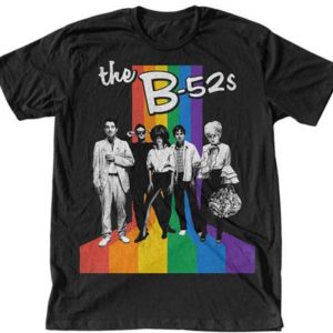 The B-52's Rainbow Mens Black T-shirt