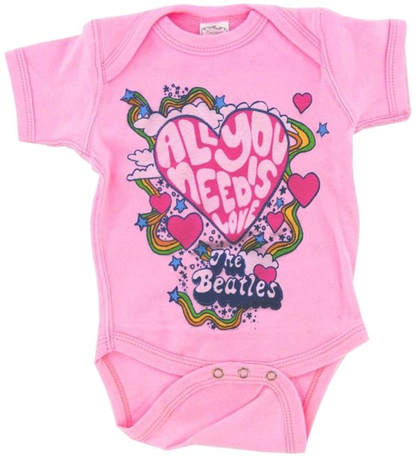 The Beatles All You Need Is Love Toddlers Pink One Piece