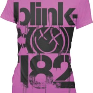 Blink-182 black on pink t-shirt