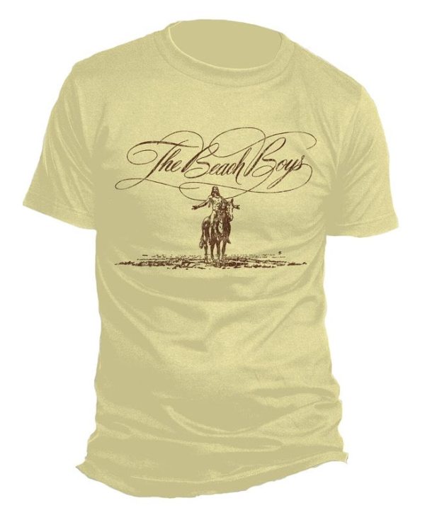 The Beach Boys Script Logo Horse Yellow T-Shirt Small Only