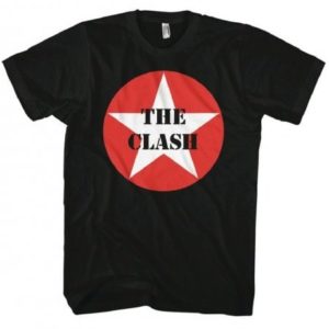 The Clash Star Logo 100% Cotton Mens Black T-shirt