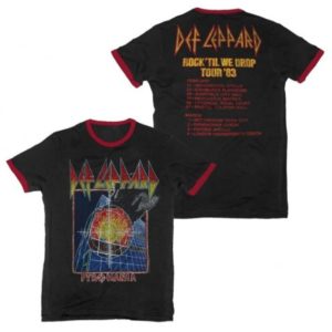 Def Leppard Pyromania Tour Ringer T-shirt