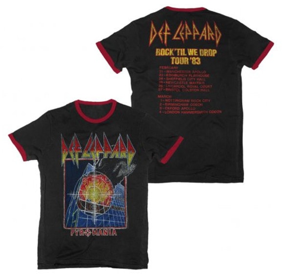 Def Leppard Pyromania Tour Ringer T-shirt
