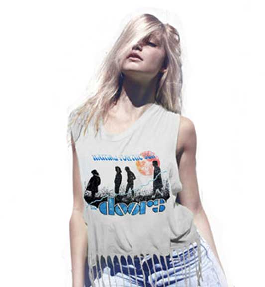 The Doors Waiting Fringe Jr White T-shirt - XL Only