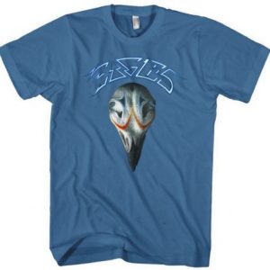 The Eagles Greatest Hits Logo Mens Blue T-shirt