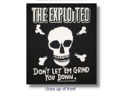 The Exploited Grind Mens Black T-shirt Large Only