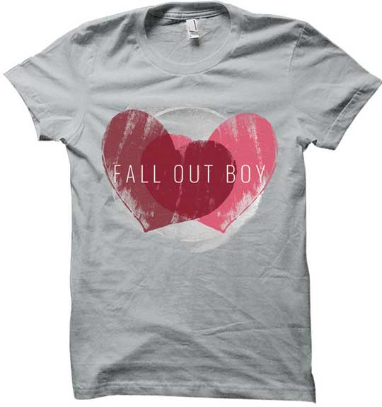 Fall Out Boy Weathered Hearts Jr T-shirt