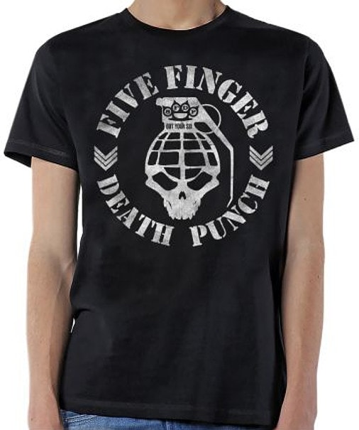 Five Finger Death Punch Grenade Skull T-shirt