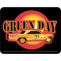 Green Day Stock Car Sticker