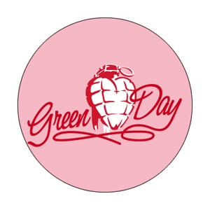 Green Day Pink HeartPin - S