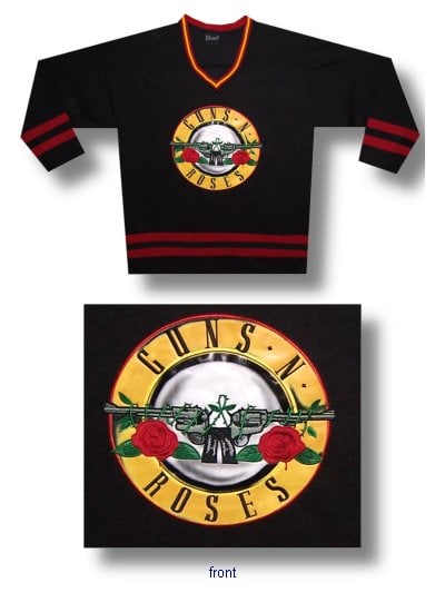 Guns N Roses Pistols Logo Hockey Jersey