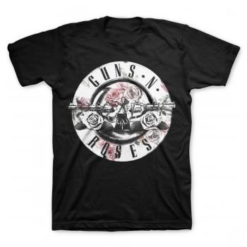 Guns N Roses Floral Fill Bullet T-Shirt
