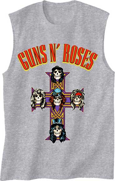 Guns N Roses Arched Logo Cross Tank Top