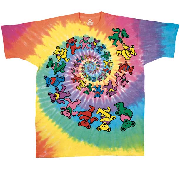 Grateful Dead Spiral Bears Tie Dye T-shirt