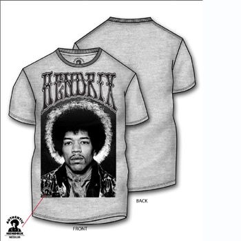 Jimi Hendrix Halo Mens Gray T-Shirt - Small Only