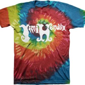 Jimi Hendrix Logo Tie-Dye T-shirt