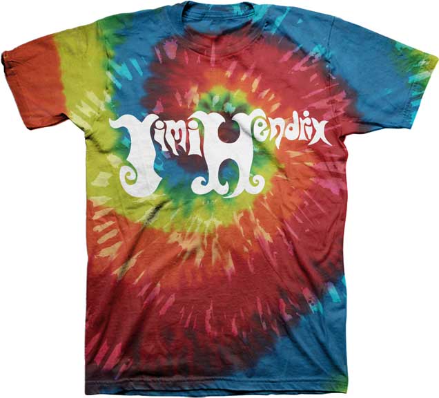 Jimi Hendrix Logo Tie-Dye T-shirt