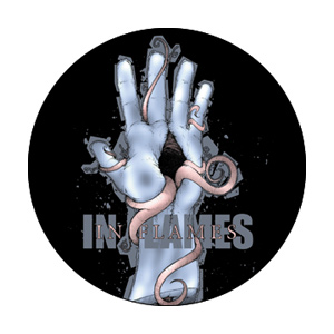 In Flames Hand 1 Button - S",",1.75"