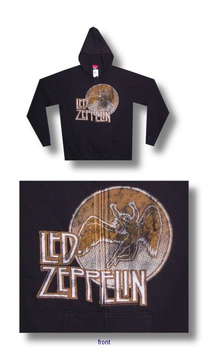 Led Zeppelin Circle Swan Zip Hoodie