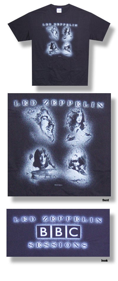 Led Zeppelin BBC Sessions Mens Black T-Shirt Small Only