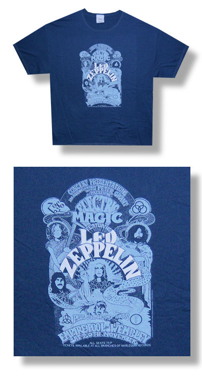 Led Zeppelin Electric Magic Slate Mens Blue T-Shirt Small Only