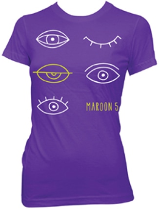 Maroon 5 Eyes Jr Purple T-shirt