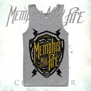 Memphis May Fire Shield Mens Gray Tank Top - XL Only