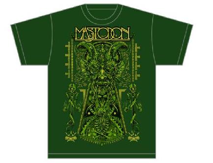 Mastodon-Devil Mens Green T-Shirt