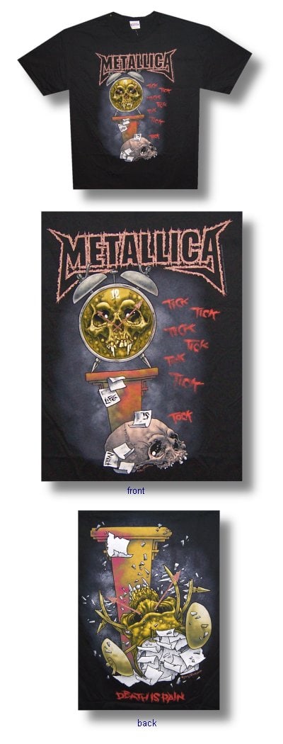 Metallica Clock Mens Black T-shirt