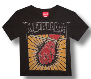 Metallica St. Anger Cut Out Junior Black T-shirt