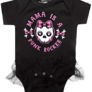 Mama is a Punk Rocker TuTu - 18-24 Months black baby one pieces