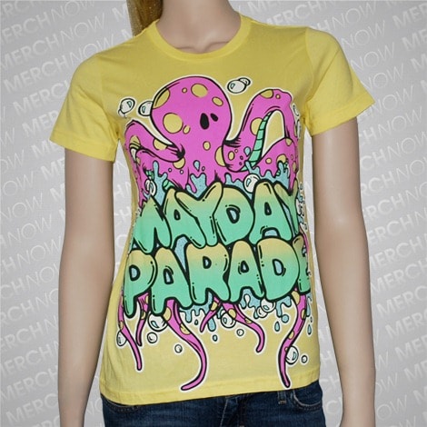 Mayday Parade Octopus Mens Yellow T-shirt
