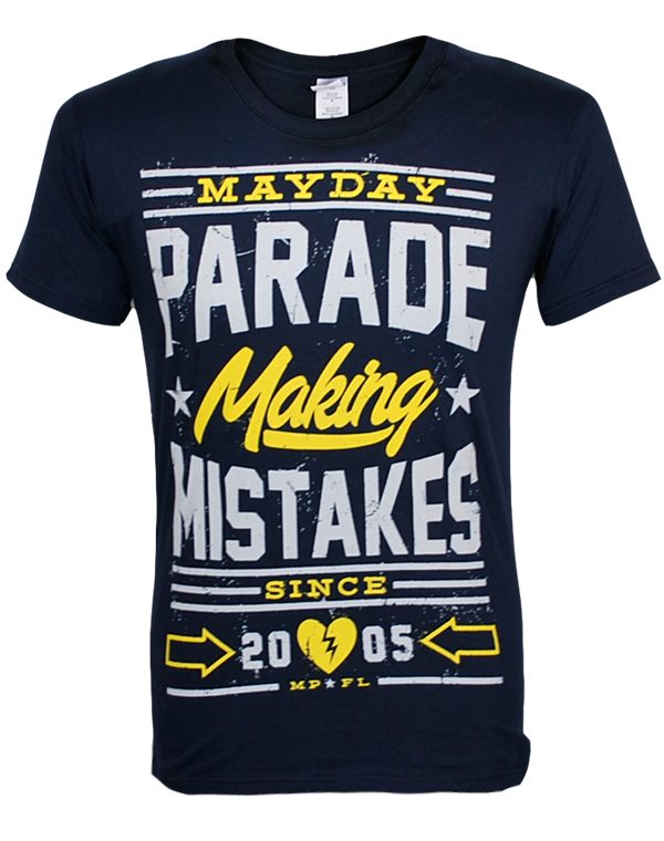 Mayday Parade Mistake Mens Blue T-shirt