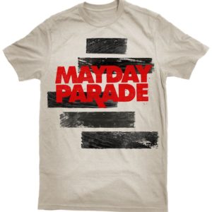 Mayday Parade Black Lines Mens White T-shirt