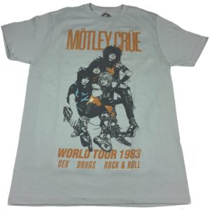 Motley Crue 1983 World Tour white t-shirt
