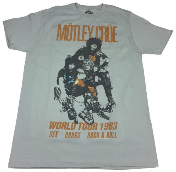 Motley Crue 1983 World Tour white t-shirt